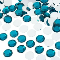 John Bead Acrylic Round Flat Back Rhinestones, 10mm