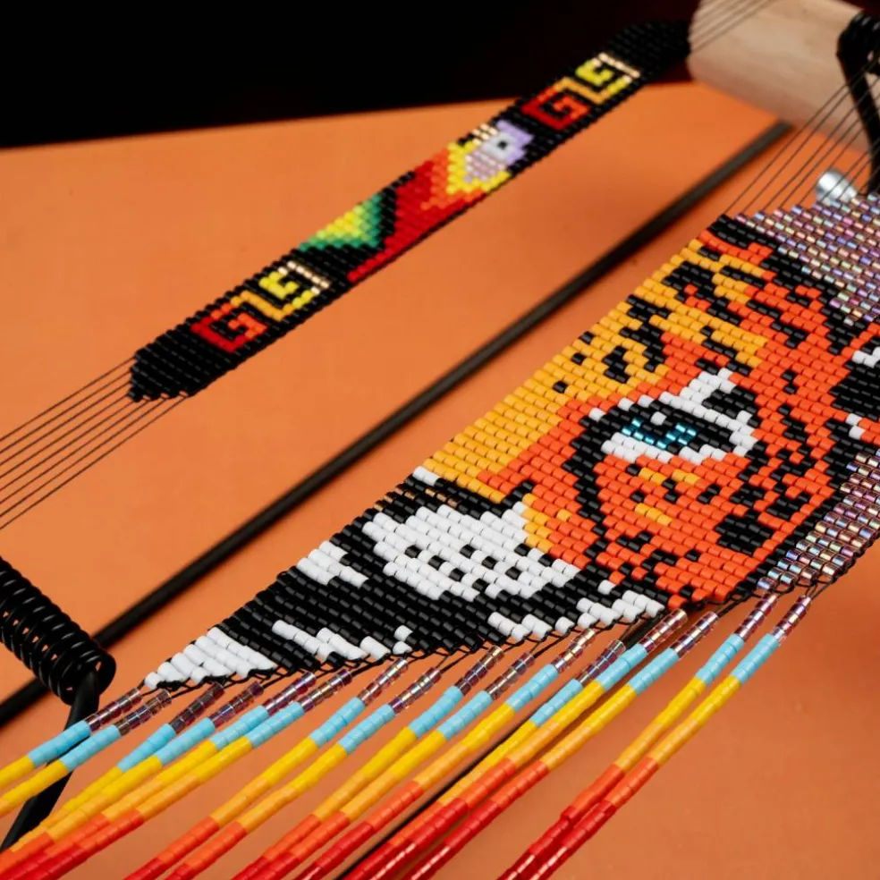 John Bead Clear Metal Bead Loom Kit with Seed Beads & Tools