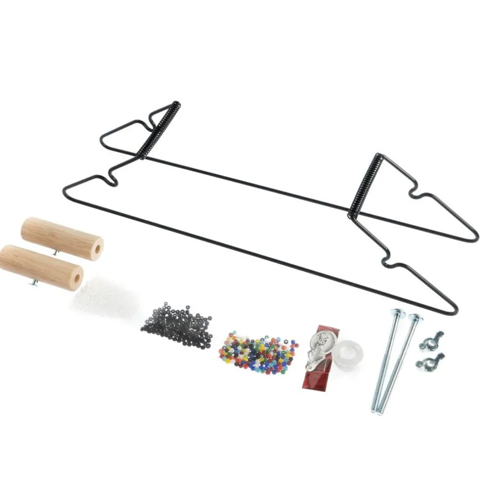 John Bead Clear Metal Bead Loom Kit with Seed Beads & Tools