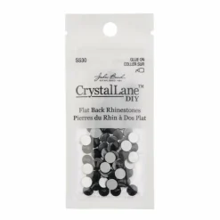 John Bead Crystal Lane SS30 Glass Round Flatback Rhinestones, 72ct.