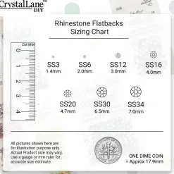 John Bead Crystal Lane SS30 Glass Round Flatback Rhinestones, 72ct.