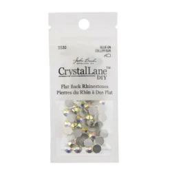 John Bead Crystal Lane SS30 Glass Round Flatback Rhinestones, 72ct.