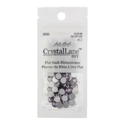 John Bead Crystal Lane SS30 Glass Round Flatback Rhinestones, 72ct.