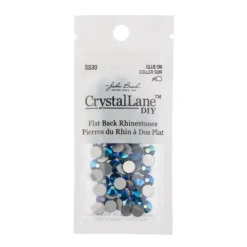 John Bead Crystal Lane SS30 Glass Round Flatback Rhinestones, 72ct.