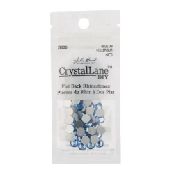John Bead Crystal Lane SS30 Glass Round Flatback Rhinestones, 72ct.
