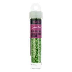 John Bead 11/0 Cut Opaque Finish Round Czech Glass Seed Beads, 13g/100g