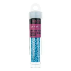 John Bead 11/0 Cut Opaque Finish Round Czech Glass Seed Beads, 13g/100g