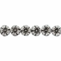 John Bead Czech Pressed Glass 9mm Flower Bead Strand, 66pcs