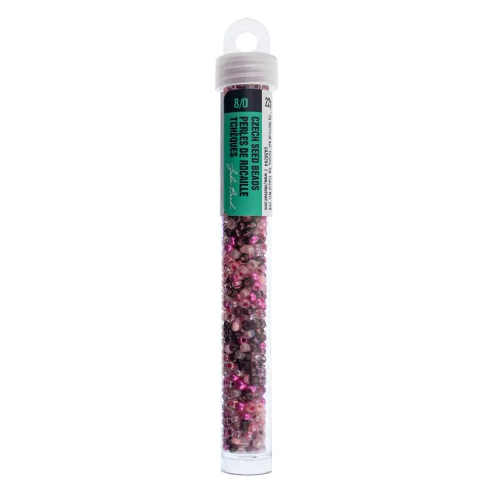 John Bead Mixed 8/0 Czech Glass Seed Beads, 22g/500g