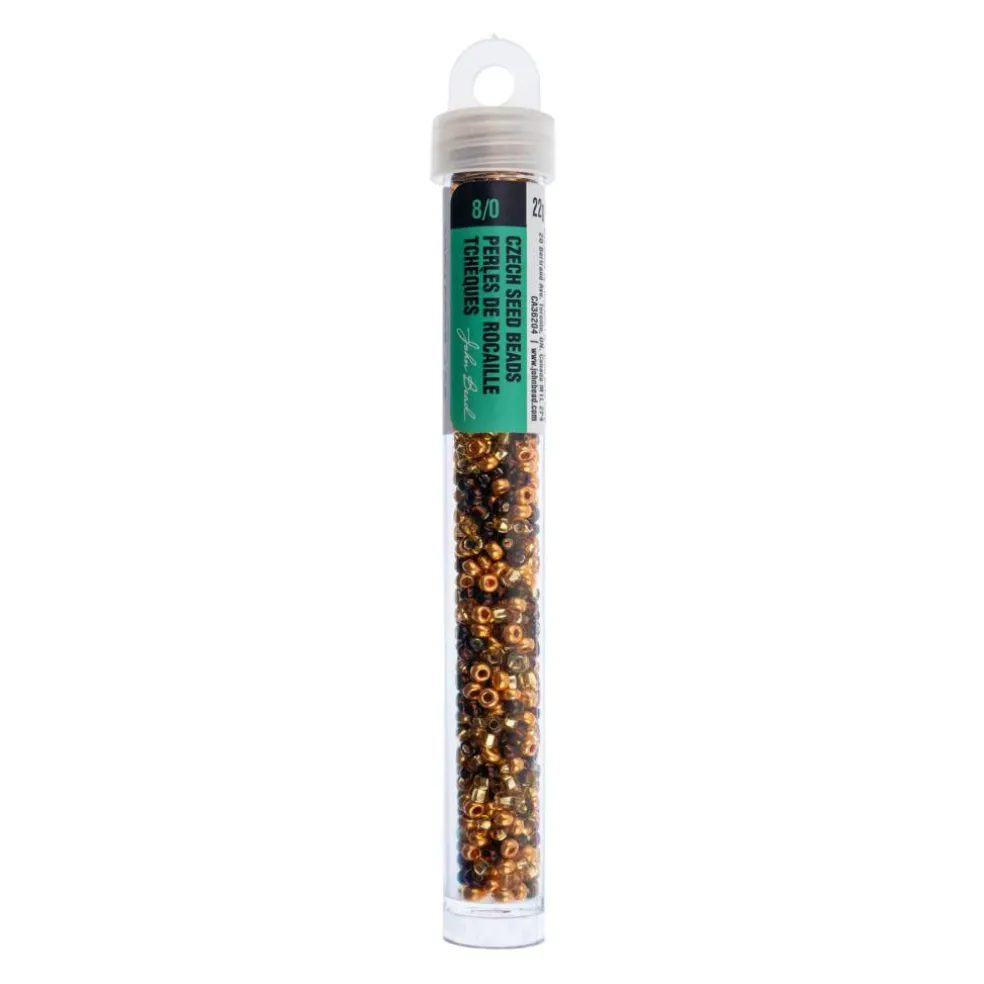 John Bead Mixed 8/0 Czech Glass Seed Beads, 22g/500g
