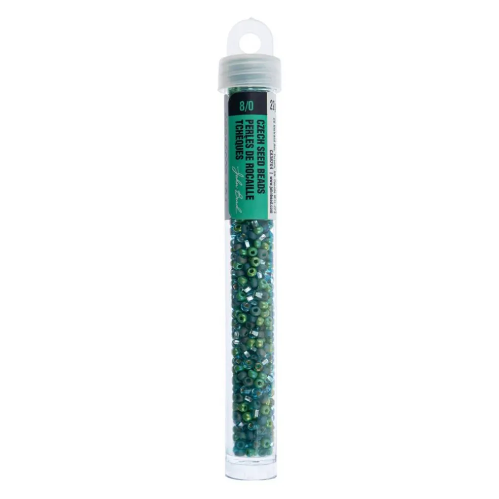 John Bead Mixed 8/0 Czech Glass Seed Beads, 22g/500g