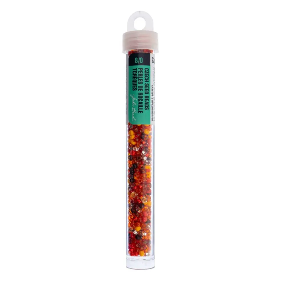 John Bead Mixed 8/0 Czech Glass Seed Beads, 22g/500g