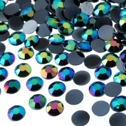John Bead 8mm Acrylic Round Flat Back Rhinestones, 1,000ct.