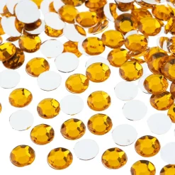 John Bead 8mm Acrylic Round Flat Back Rhinestones, 1,000ct.