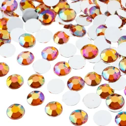 John Bead 8mm Acrylic Round Flat Back Rhinestones, 1,000ct.