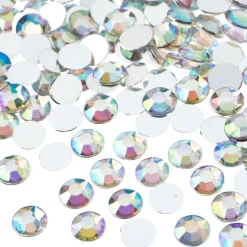 John Bead 8mm Acrylic Round Flat Back Rhinestones, 1,000ct.