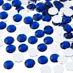 John Bead 8mm Acrylic Round Flat Back Rhinestones, 1,000ct.