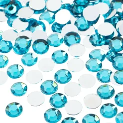 John Bead 8mm Acrylic Round Flat Back Rhinestones, 1,000ct.