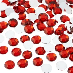 John Bead 8mm Acrylic Round Flat Back Rhinestones, 1,000ct.