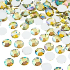 John Bead 8mm Acrylic Round Flat Back Rhinestones, 1,000ct.