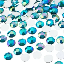 John Bead 8mm Acrylic Round Flat Back Rhinestones, 1,000ct.