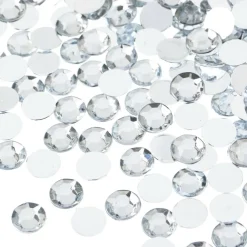 John Bead 8mm Acrylic Round Flat Back Rhinestones, 1,000ct.
