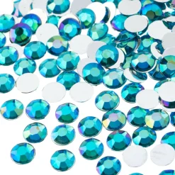 John Bead 8mm Acrylic Round Flat Back Rhinestones, 1,000ct.