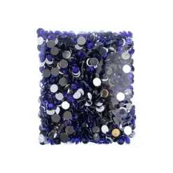 John Bead 8mm Acrylic Round Flat Back Rhinestones, 1,000ct.