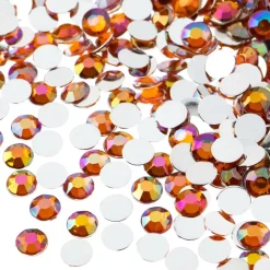 John Bead 6mm Acrylic Round Flat Back Rhinestones, 1,000ct.