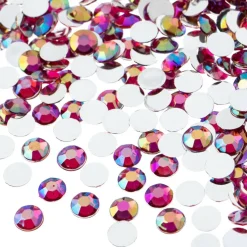 John Bead 6mm Acrylic Round Flat Back Rhinestones, 1,000ct.