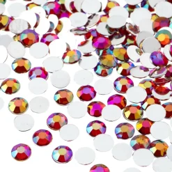 John Bead 6mm Acrylic Round Flat Back Rhinestones, 1,000ct.