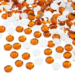 John Bead 6mm Acrylic Round Flat Back Rhinestones, 1,000ct.