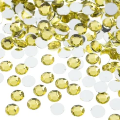 John Bead 6mm Acrylic Round Flat Back Rhinestones, 1,000ct.