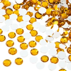 John Bead 6mm Acrylic Round Flat Back Rhinestones, 1,000ct.