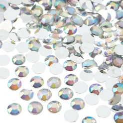 John Bead 6mm Acrylic Round Flat Back Rhinestones, 1,000ct.