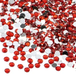 John Bead 4mm (SS16) Round Acrylic Flat Back Rhinestones, 2000pcs