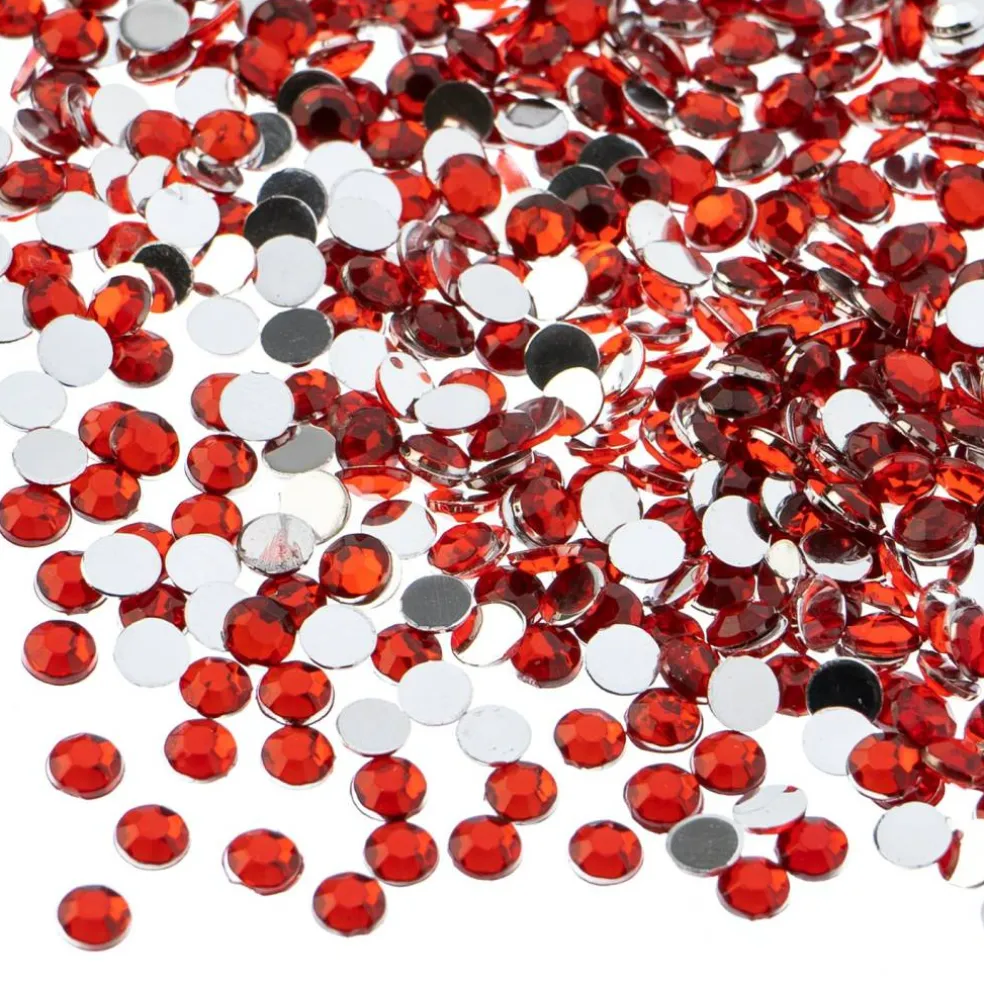 John Bead 4mm (SS16) Round Acrylic Flat Back Rhinestones, 2000pcs