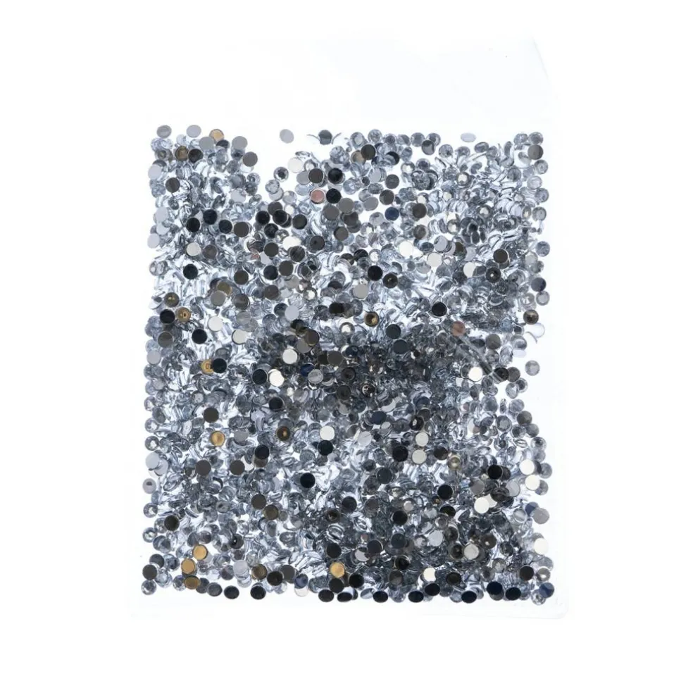 John Bead 4mm (SS16) Round Acrylic Flat Back Rhinestones, 2000pcs