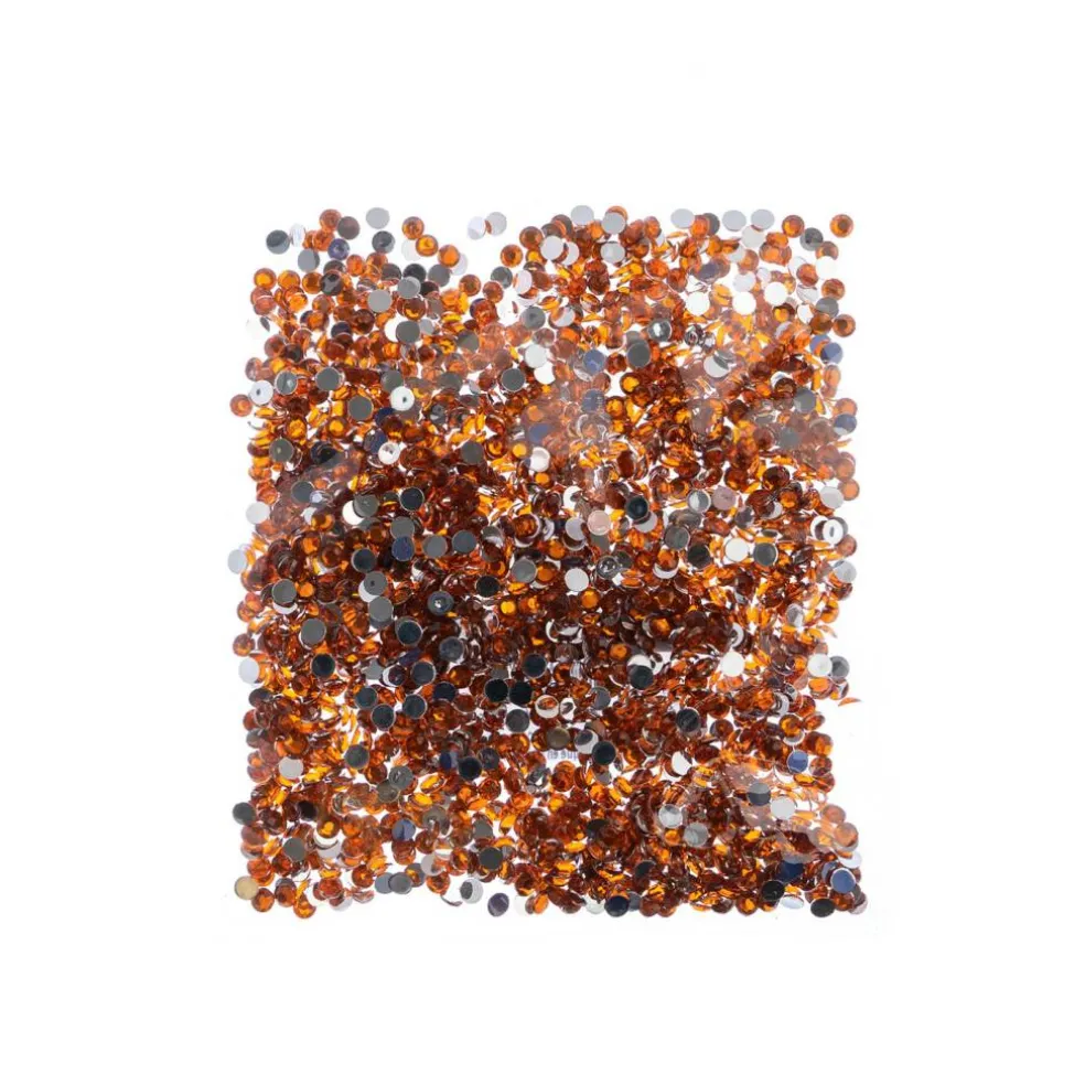 John Bead 4mm (SS16) Round Acrylic Flat Back Rhinestones, 2000pcs