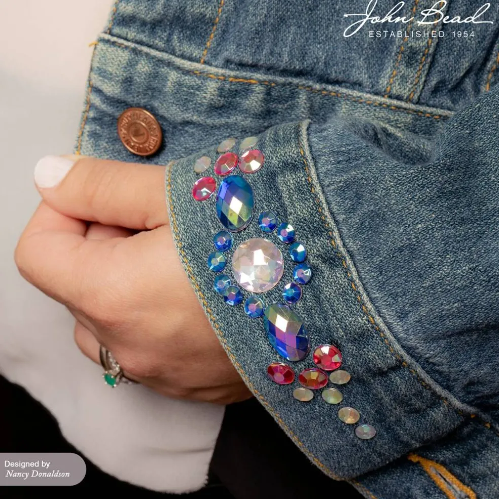 John Bead 4mm (SS16) Round Acrylic Flat Back Rhinestones, 2000pcs