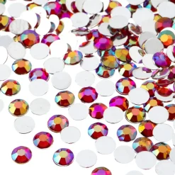 John Bead 6mm (SS28) Round Acrylic Flat Back Rhinestones, 1000pcs