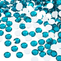 John Bead 6mm (SS28) Round Acrylic Flat Back Rhinestones, 1000pcs