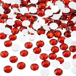 John Bead 6mm (SS28) Round Acrylic Flat Back Rhinestones, 1000pcs