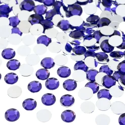 John Bead 6mm (SS28) Round Acrylic Flat Back Rhinestones, 1000pcs