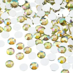 John Bead 6mm (SS28) Round Acrylic Flat Back Rhinestones, 1000pcs