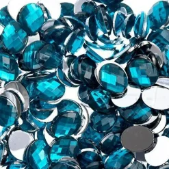 John Bead Oval Acrylic Flat Back Rhinestones, 200pcs