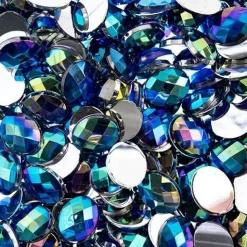 John Bead Oval Acrylic Flat Back Rhinestones, 200pcs