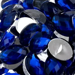 John Bead Oval Acrylic Flat Back Rhinestones, 200pcs