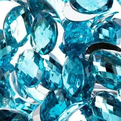 John Bead Oval Acrylic Flat Back Rhinestones, 200pcs