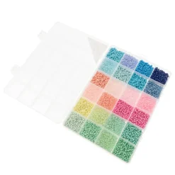 John Bead 12500pcs Assorted 24 Colors Glass Seed Beads 8/0 Jewelry Making Bead Box
